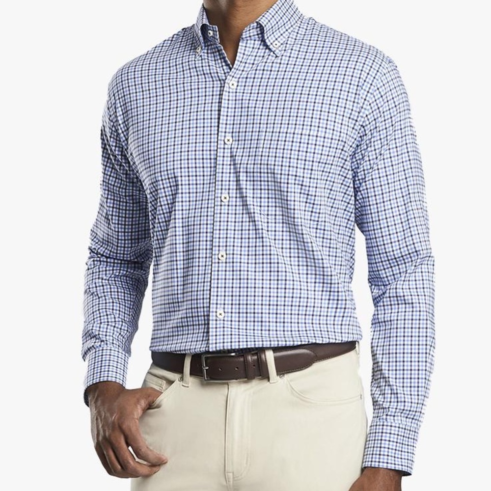 Peter Millar Men's Gingham Crown Light Buttondown